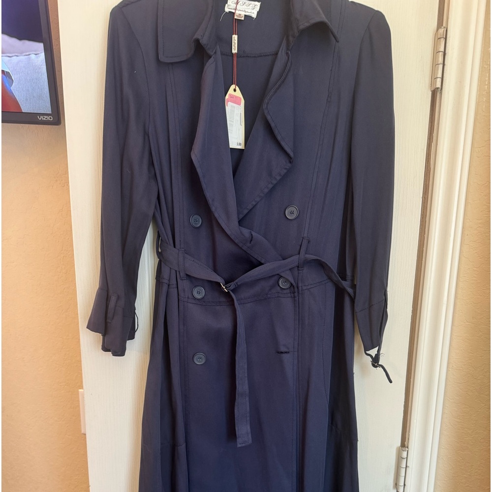 Navy Blue Trench coat dress